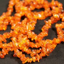 Long raw amber necklace